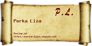 Perka Liza névjegykártya